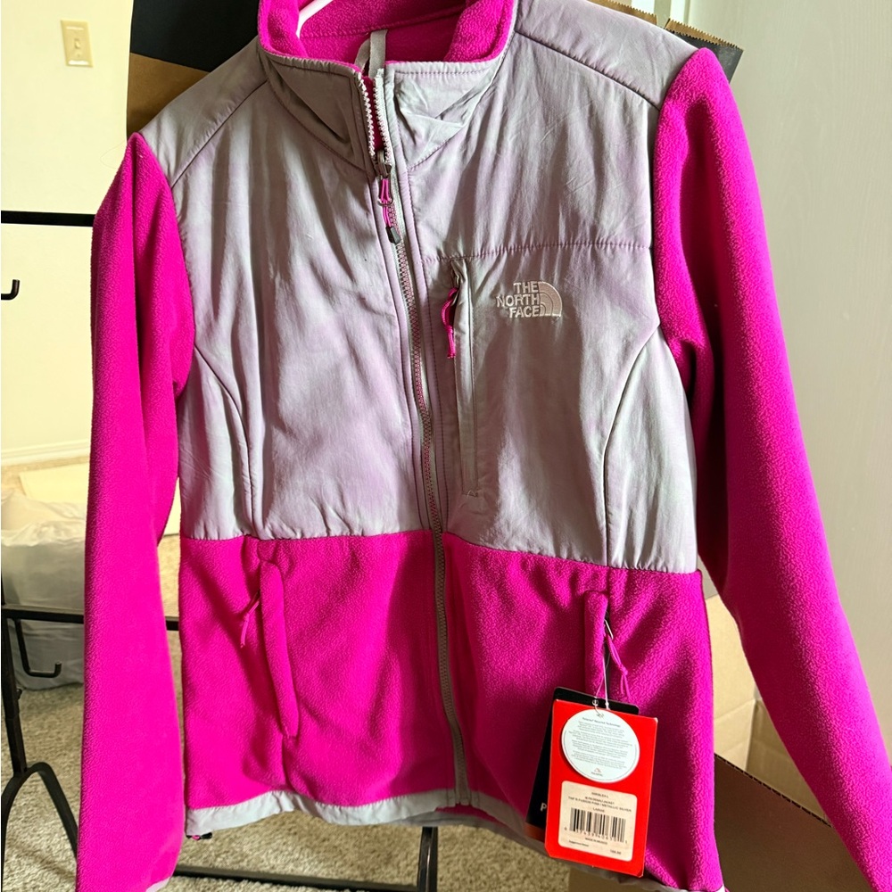 The North Face womens Fuchsia and Light Gray Jacket